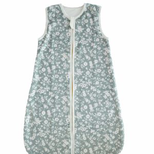 Dainty Floral Sage Wearable Minky Blanket