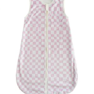 Pink Check Wearable Minky Blanket