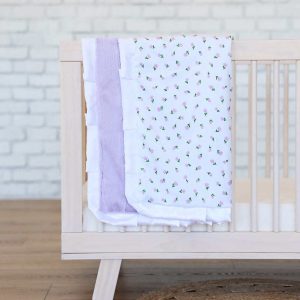 Itsy Bitsy Flower Lilac Blanket