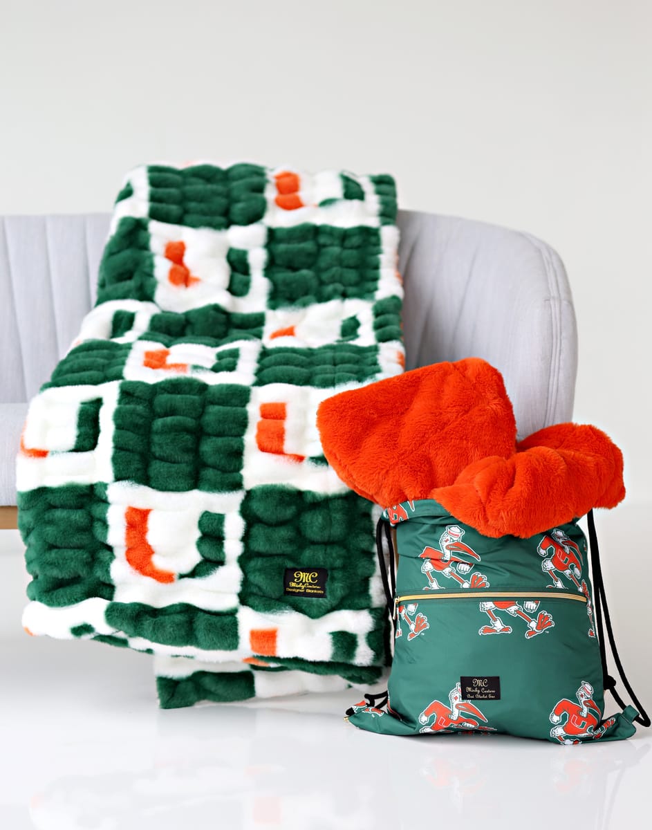 Miami Hurricanes Hooded Stadium Everywhere Blanket - Image 2