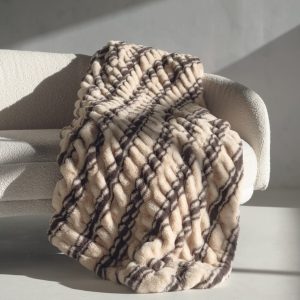 Hugs Milk Chocolate Stripe Blanket
