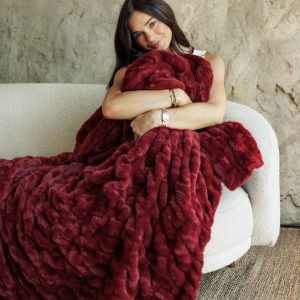 Hugs Cabernet Blanket