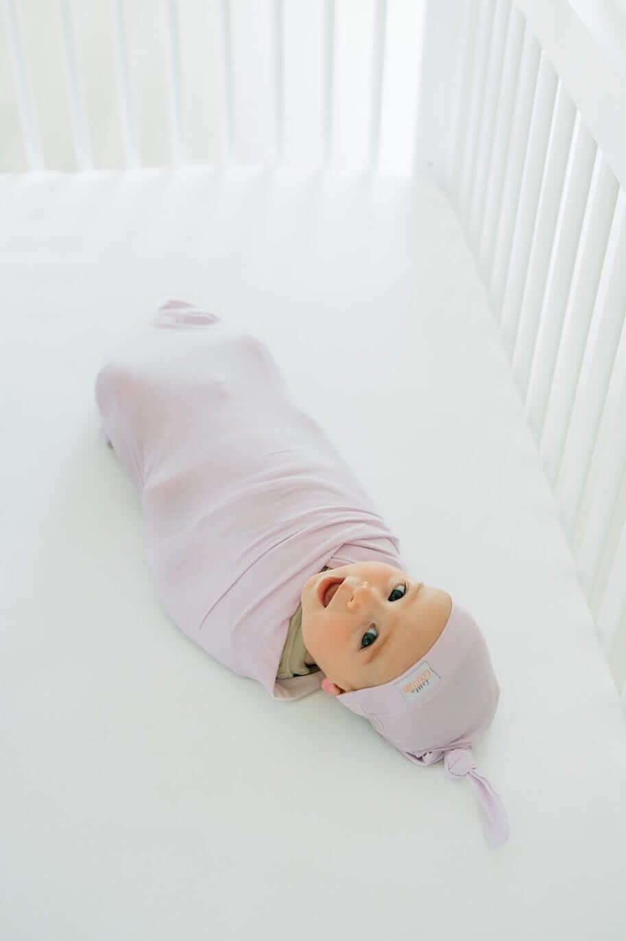 Swaddle and Hat - Lavender - Image 5