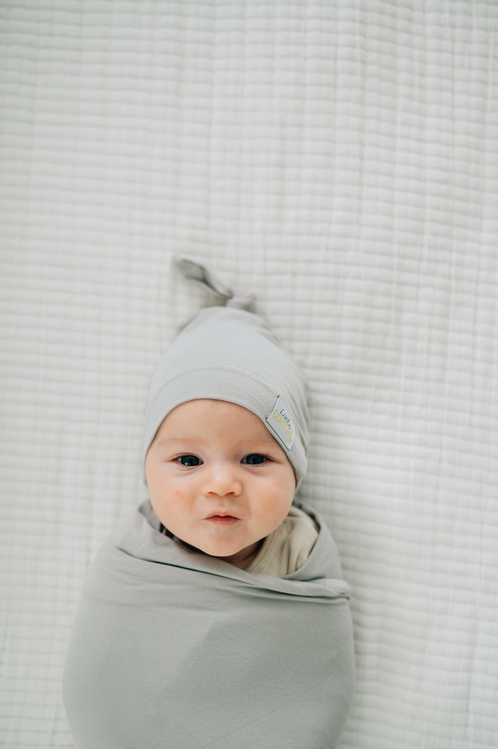 Swaddle and Hat - Tranquil Dove - Image 2