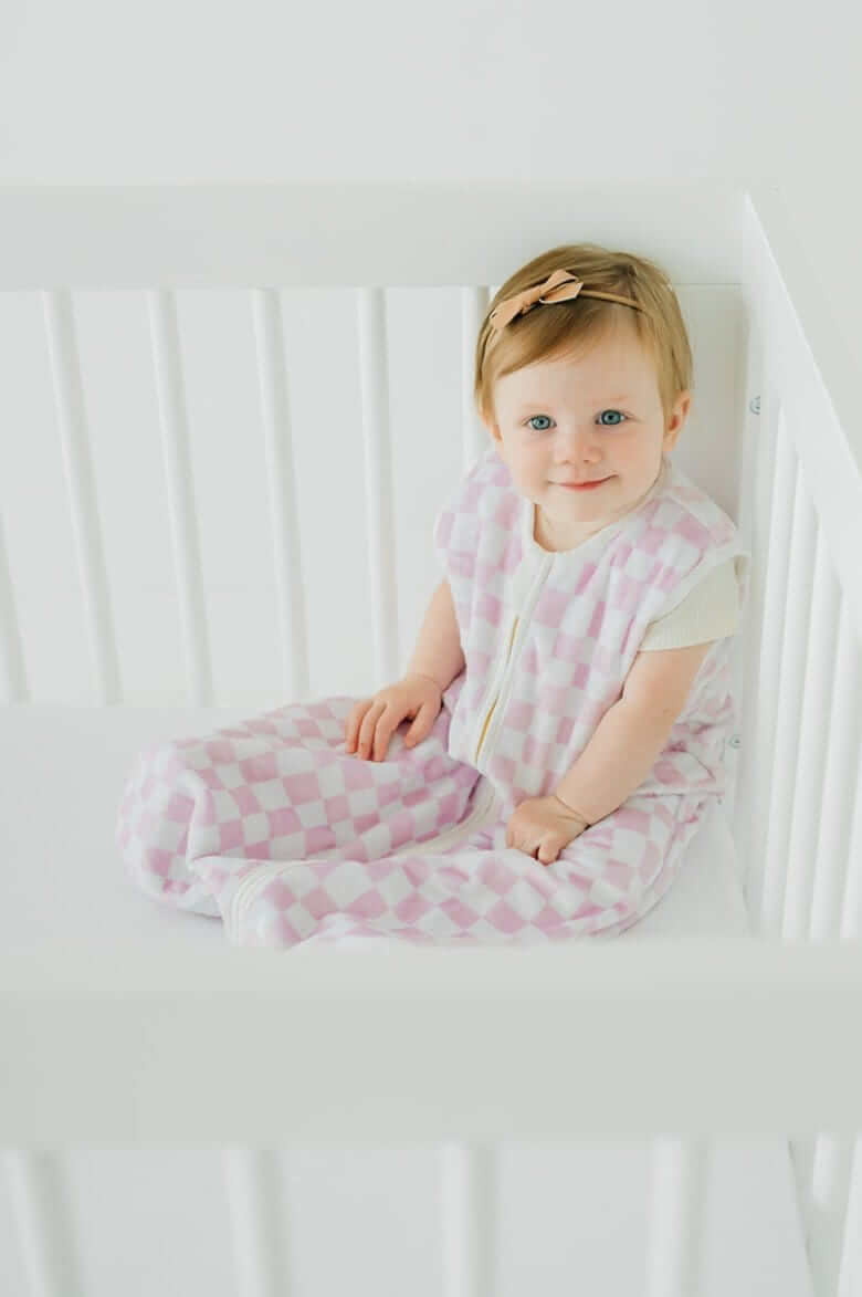 Pink Check Wearable Minky Blanket - Image 3