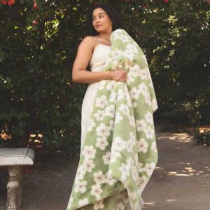 Lush Mist Floral Blanket