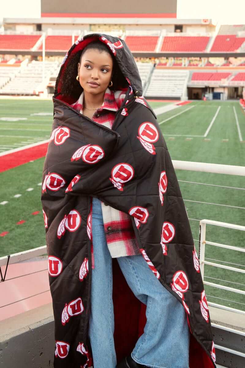 University of Utah Utes Hooded Stadium Everywhere Blanket
