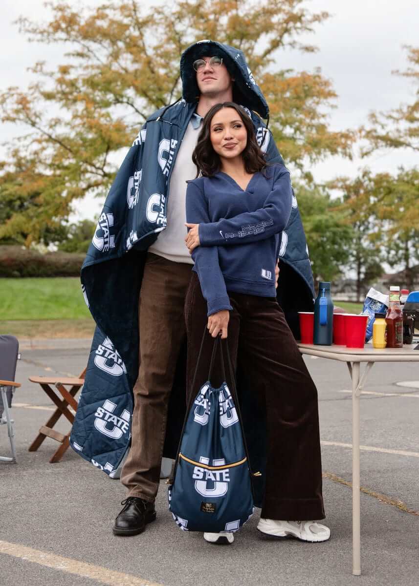 Utah State Aggies Hooded Stadium Everywhere Blanket - Image 2