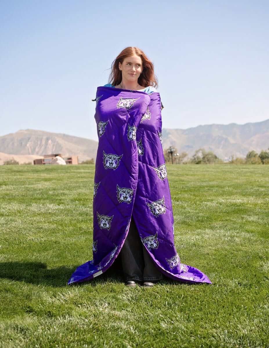 Weber State Wildcats Hooded Stadium Everywhere Blanket - Image 2