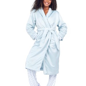 Satin Ice Blue Robe