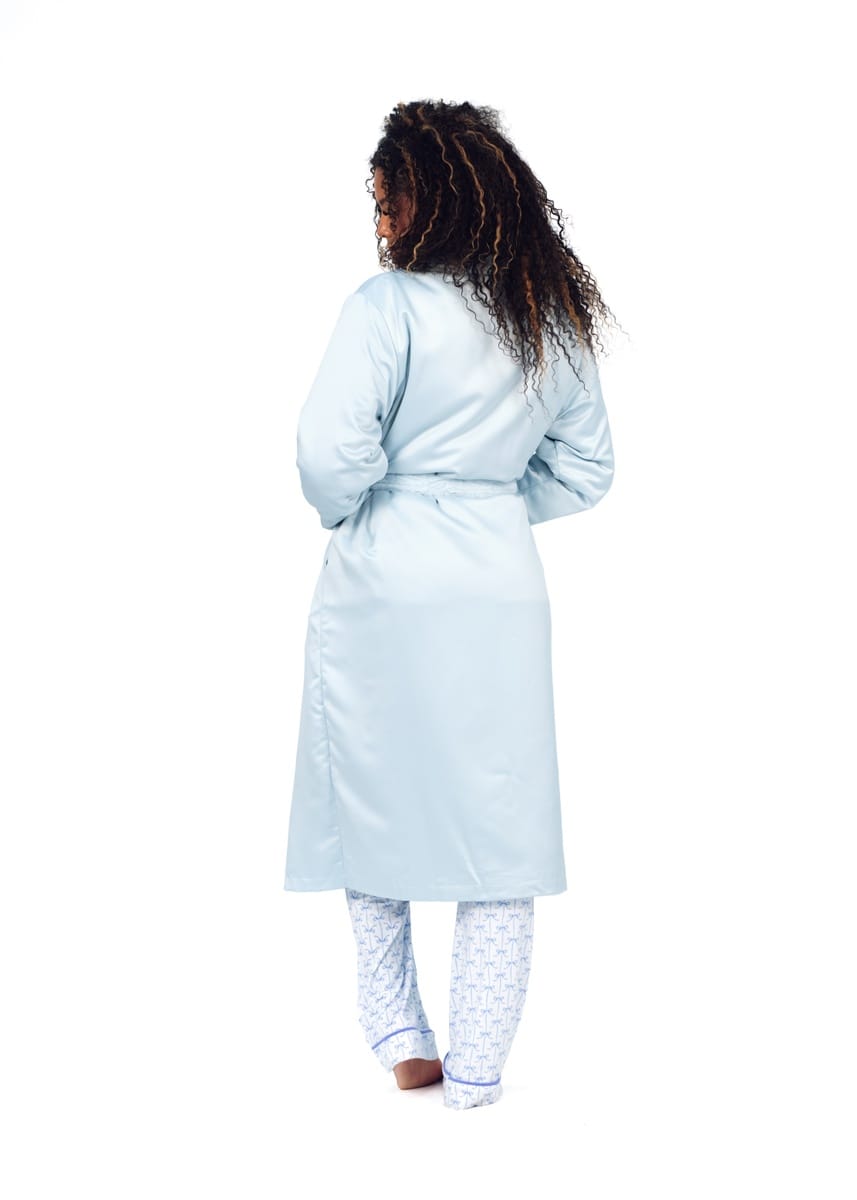 Satin Ice Blue Robe - Image 2