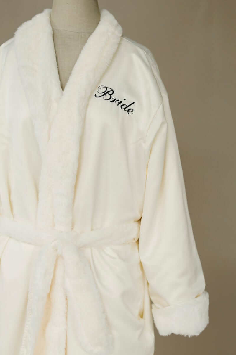 Satin Cream Robe - Image 6