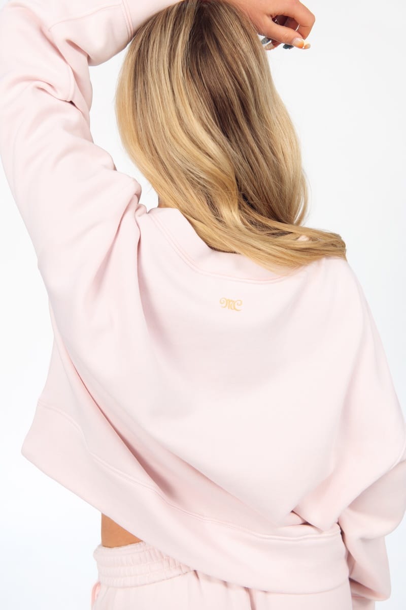 Women's V-Neck Sweatshirt - Ballet Pink - Image 2