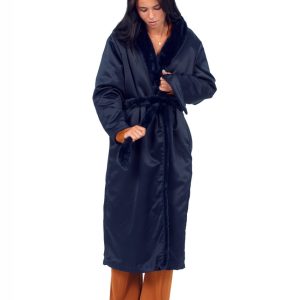 Satin Navy Robe
