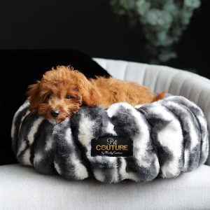 Cloudy Day Black Pet Bed