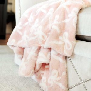 Bows Blush Blanket