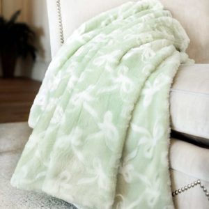 Bows Mint Blanket