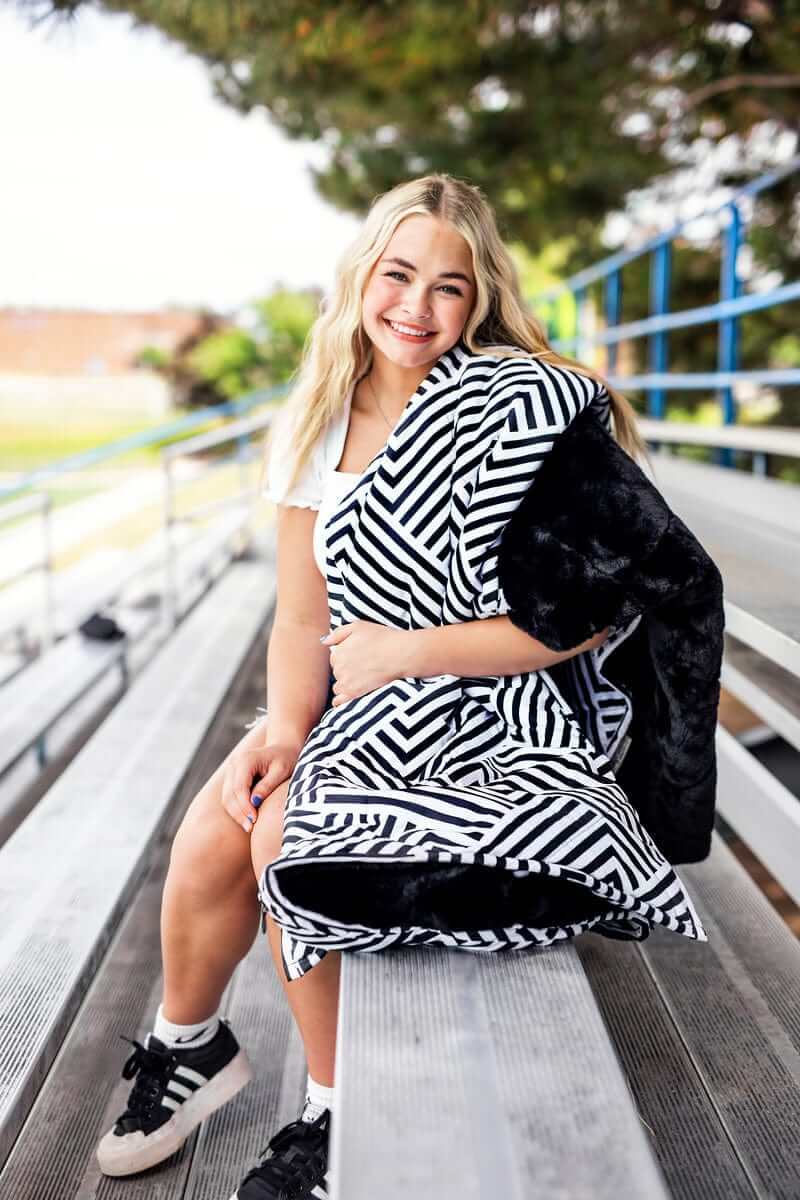 Everywhere Blanket - Black Geo - Image 2