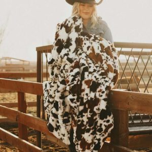 Hugs Brown Cow Blanket