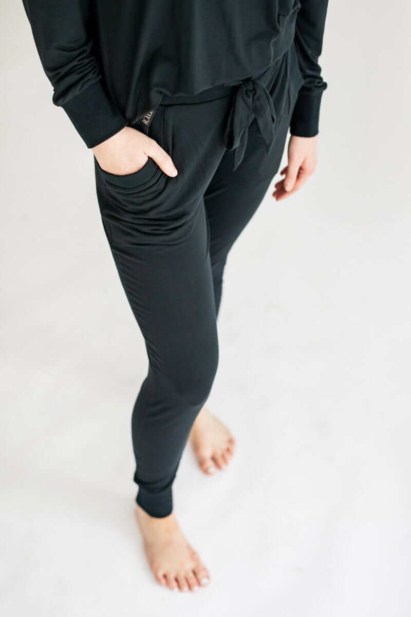 Women's Bamboo Pullover Set - Black - Image 4